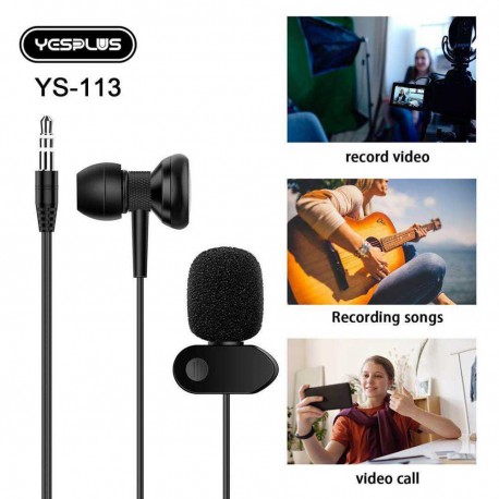 میکروفون یقه ای و هدفون YESPLUS مدل YS-113