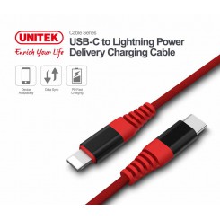 کابل USB-C به لایتنینگ یونیتک C4048RD